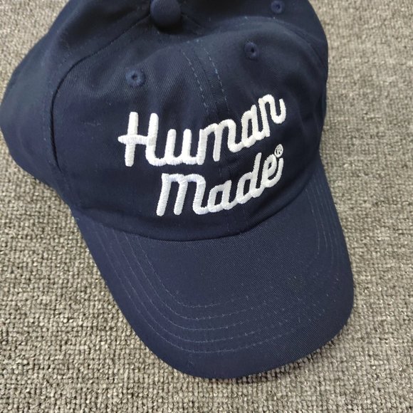 Human Made Hat With White Logo Navy Blue - Picture 3 of 5